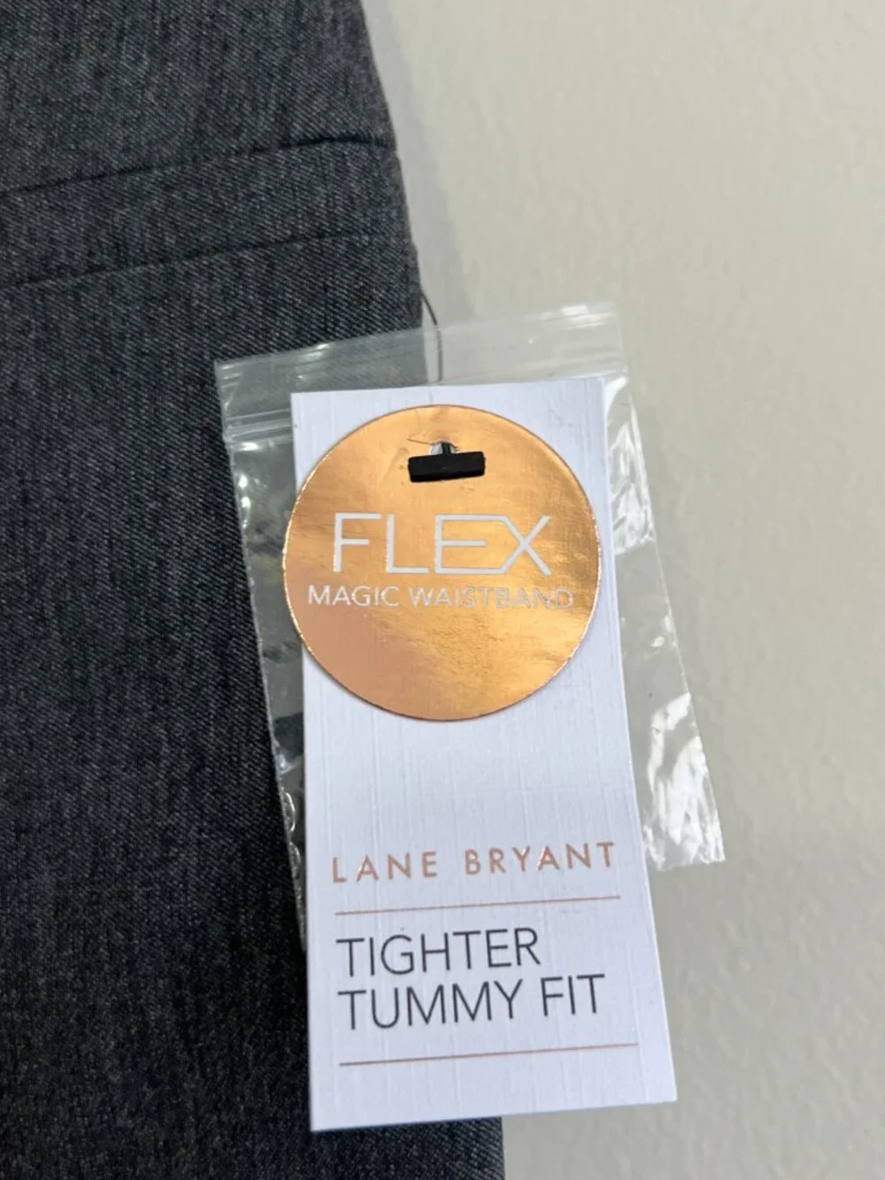 NWT Lane Bryant Gray Tighter Tummy High Rise Straight 4-Season Pants - Picture 3 of 7